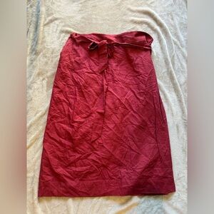 Gap Linen Blend Wrap Skirt